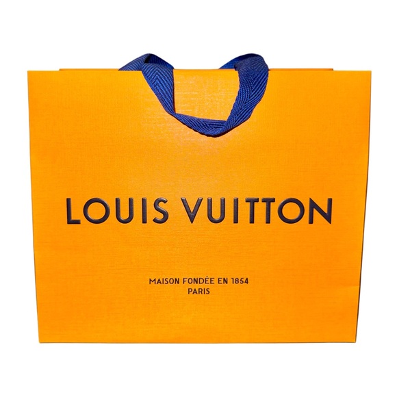 Louis Vuitton Orange Bag with Blue Handles - Picture 3 of 4